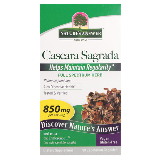 Nature's Answer, Cascara Sagrada, 90 Vegetarian Capsules (425 mg per Capsule)