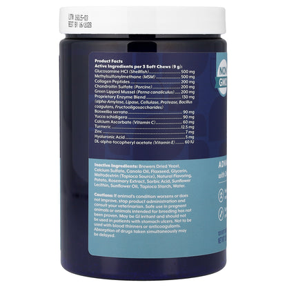 NaturVet, Senior Advanced Joint Care With Collagen & Turmeric, For Dogs, Bacon & Chicken, 120 Soft Chews, 12.6 oz (360 g)