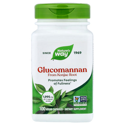 Nature's Way, Glucomannan from Konjac Root, 100 Vegan Capsules (665 mg per Capsule)
