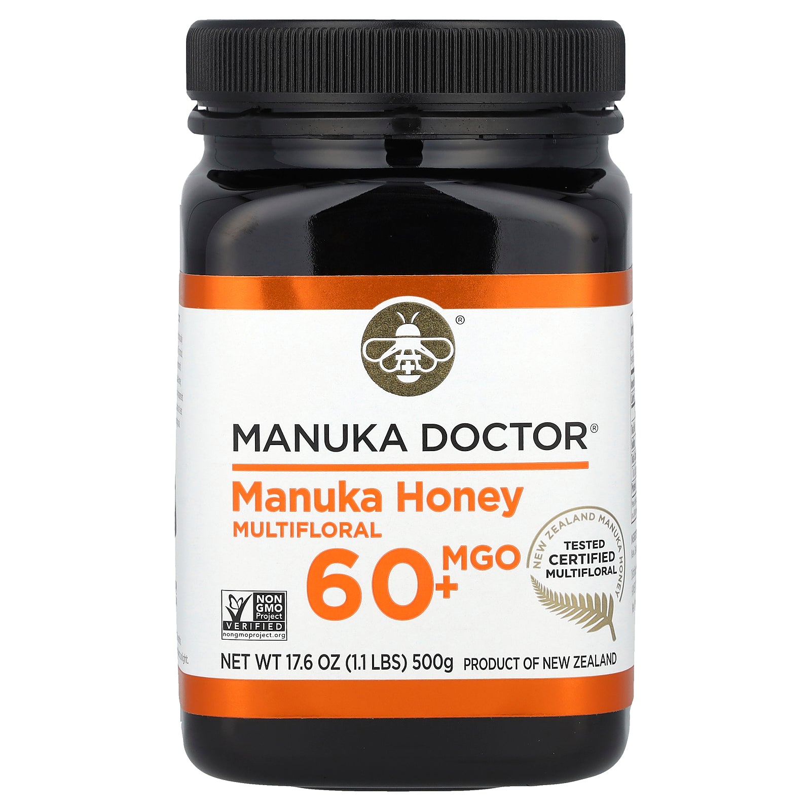 Manuka Doctor, Multifloral Manuka Honey, MGO 60+, 17.6 oz (500 g)