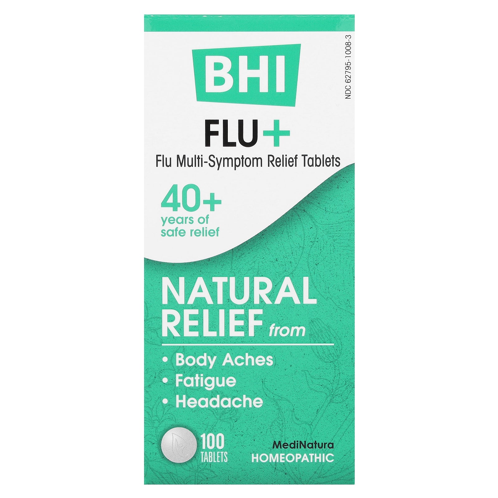 MediNatura, BHI Flu+, 100 Tablets