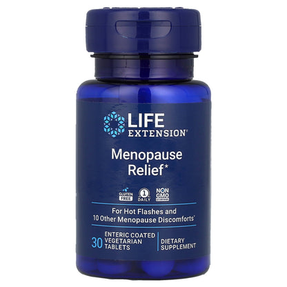 Life Extension, Menopause Relief, 30 Enteric Coated Vegetarian Tablets