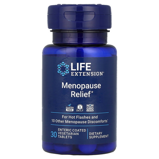 Life Extension, Menopause Relief, 30 Enteric Coated Vegetarian Tablets