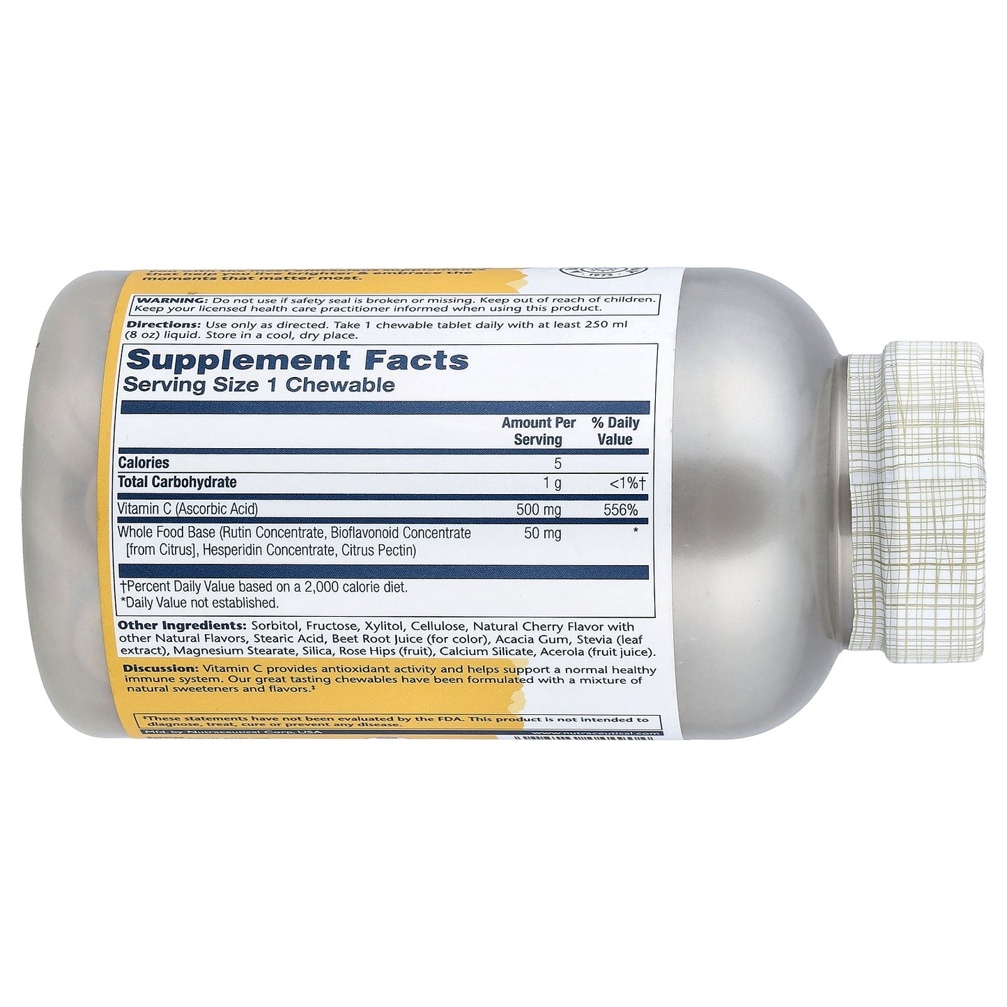 Solaray, Vitamin C Chewables, Natural Cherry, 100 Chewables