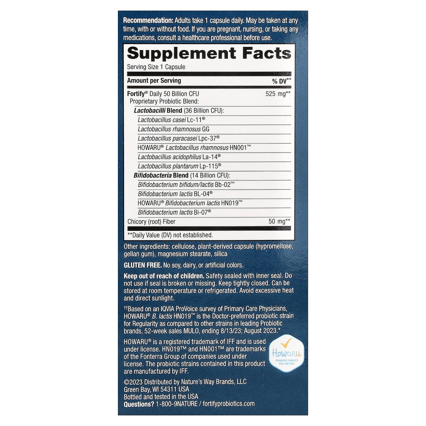 Nature's Way, Fortify®, Probiotic, Adult, 50 Billion, 30 Delayed Release Capsules