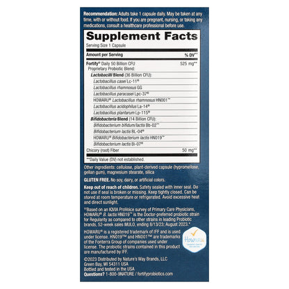 Nature's Way, Fortify®, Probiotic, Adult, 50 Billion, 30 Delayed Release Capsules