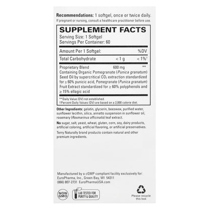 Terry Naturally, Pomegranate Seed Oil, 60 Softgels