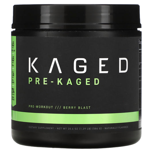 Kaged, PRE-KAGED,  Pre-Workout, Berry Blast, 1.29 lb (584 g)