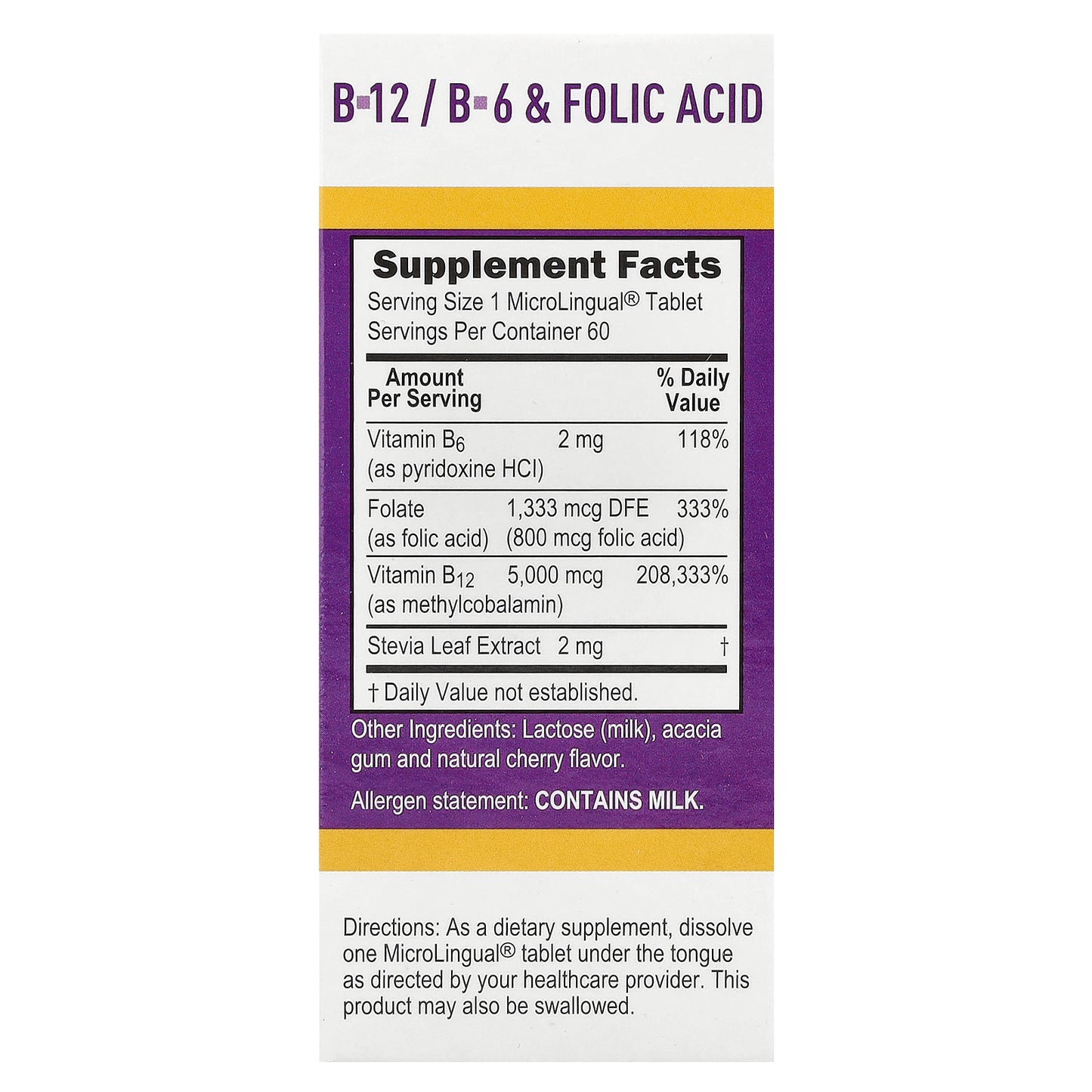 Superior Source, Methylcobalamin B-12, B-6 & Folic Acid, 60 MicroLingual® Instant Dissolve Tablets