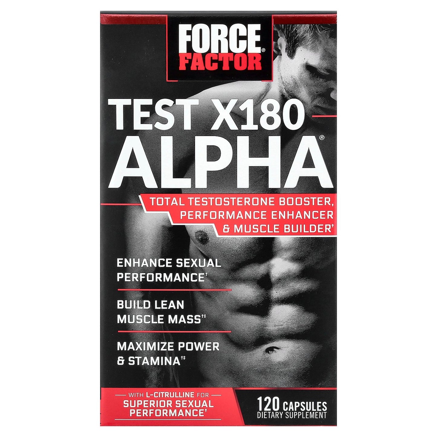 Force Factor, Test X180 Alpha®, 120 Capsules
