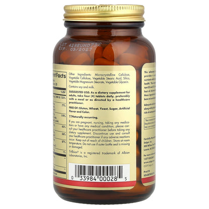 Solgar, Advanced Calcium Complex + Vitamins D3, K2, Zinc, Boron, 120 Tablets