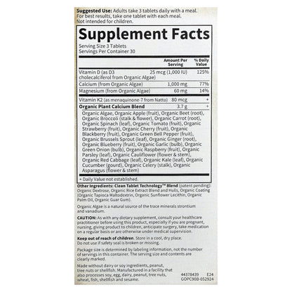 Garden of Life, Organics, Organic Plant Calcium, 90 Vegan Tablets