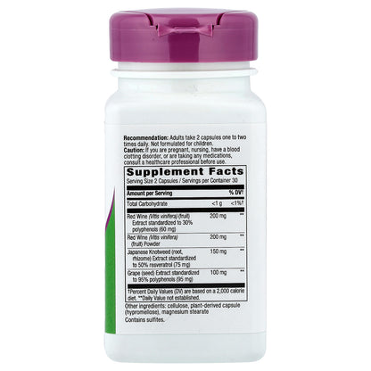 Nature's Way, Resveratrol, 60 Vegan Capsules