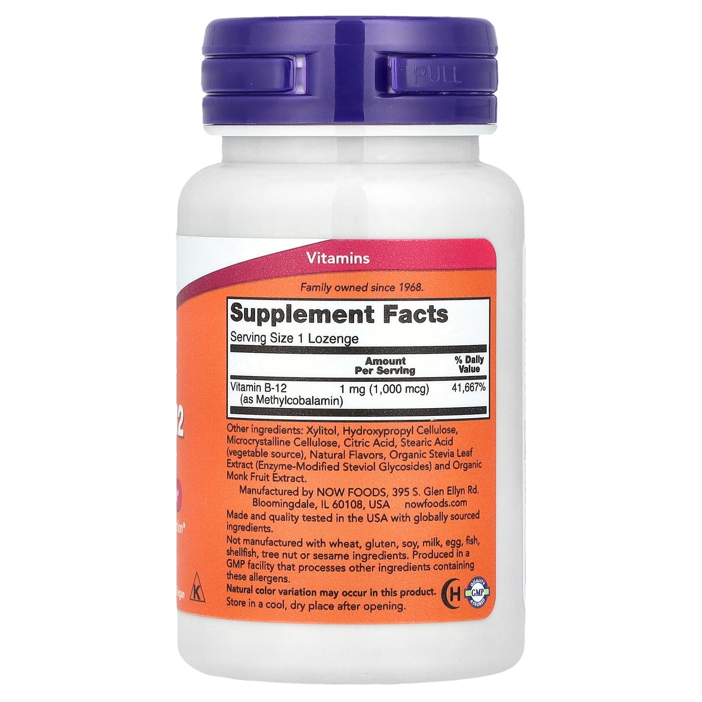 NOW Foods, Methyl B-12, 1,000 mcg, 100 Lozenges