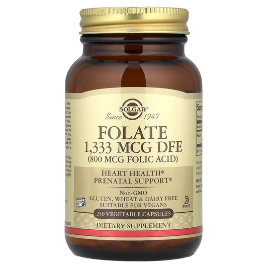 Solgar, Folate, 1,333 mcg DFE, 250 Vegetable Capsules