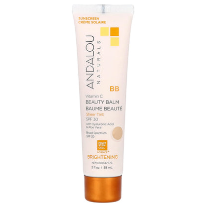 Andalou Naturals, Vitamin C BB Beauty Balm, SPF 30, Sheer Tint, 2 fl oz (58 ml)