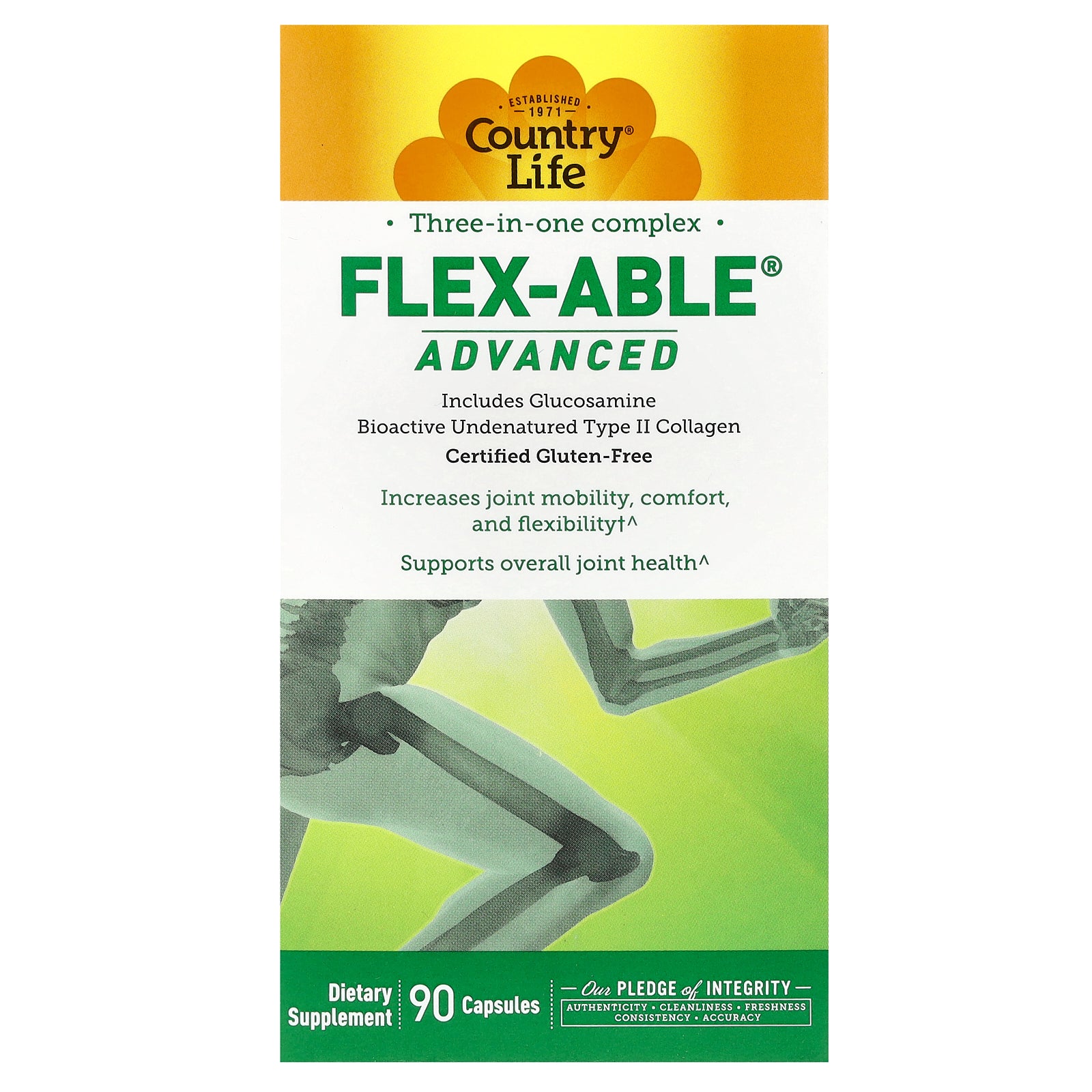 Country Life, Three-In-One Complex, Flex-Able Advanced, 90 Capsules