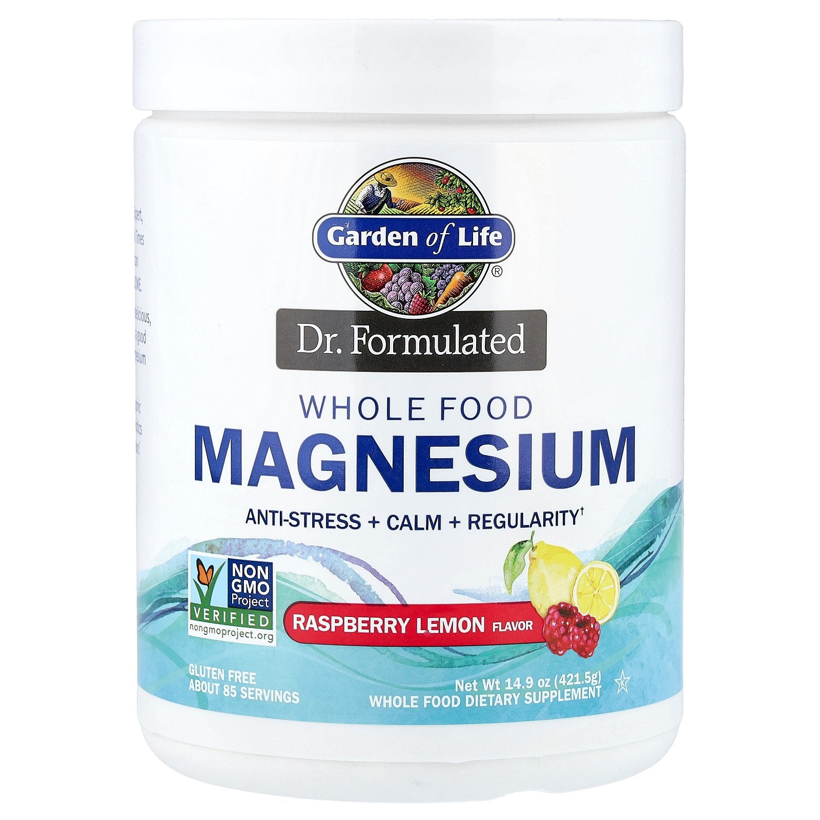 Garden of Life, Dr. Formulated, Whole Food Magnesium, Raspberry Lemon, 14.9 oz (421.5 g)