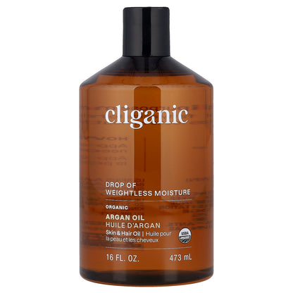 Cliganic, Drop of Weightless Moisture™, Organic Argan Oil, 16 fl oz (473 ml)
