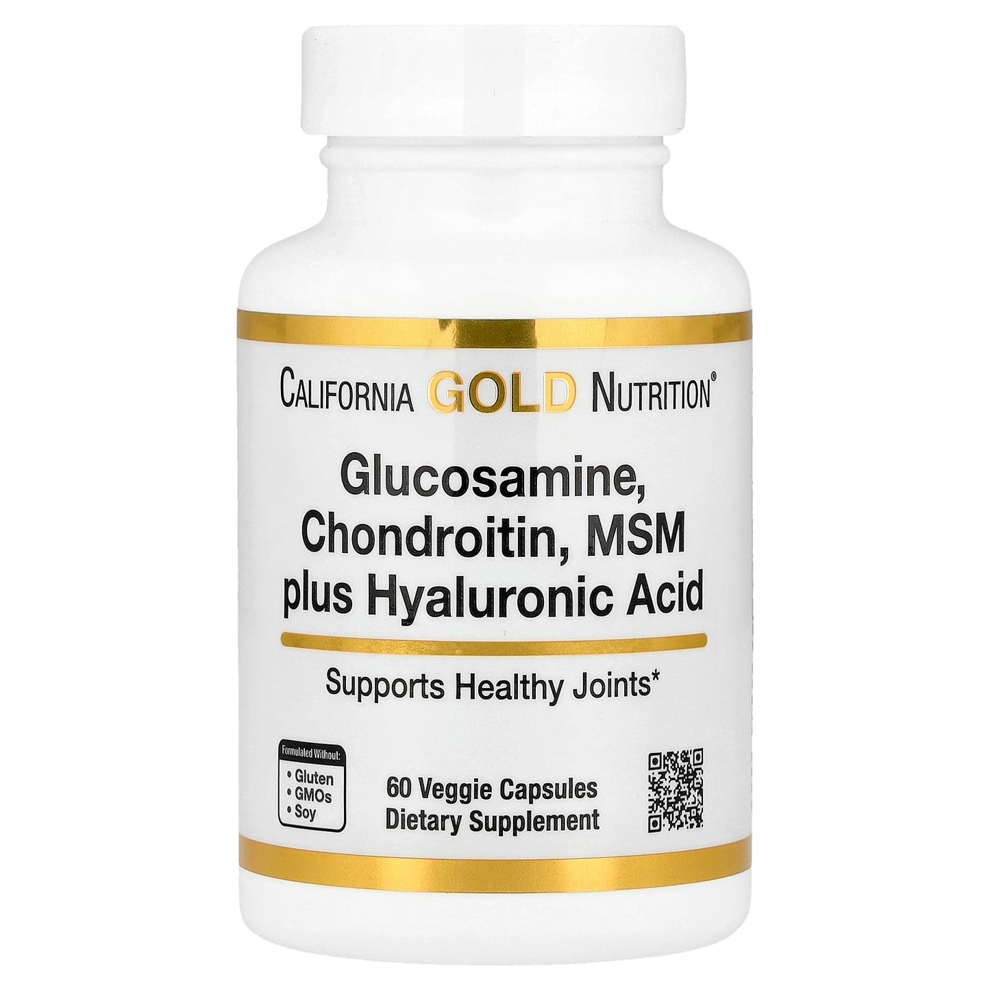 California Gold Nutrition, Glucosamine, Chondroitin, MSM plus Hyaluronic Acid, 60 Veggie Capsules