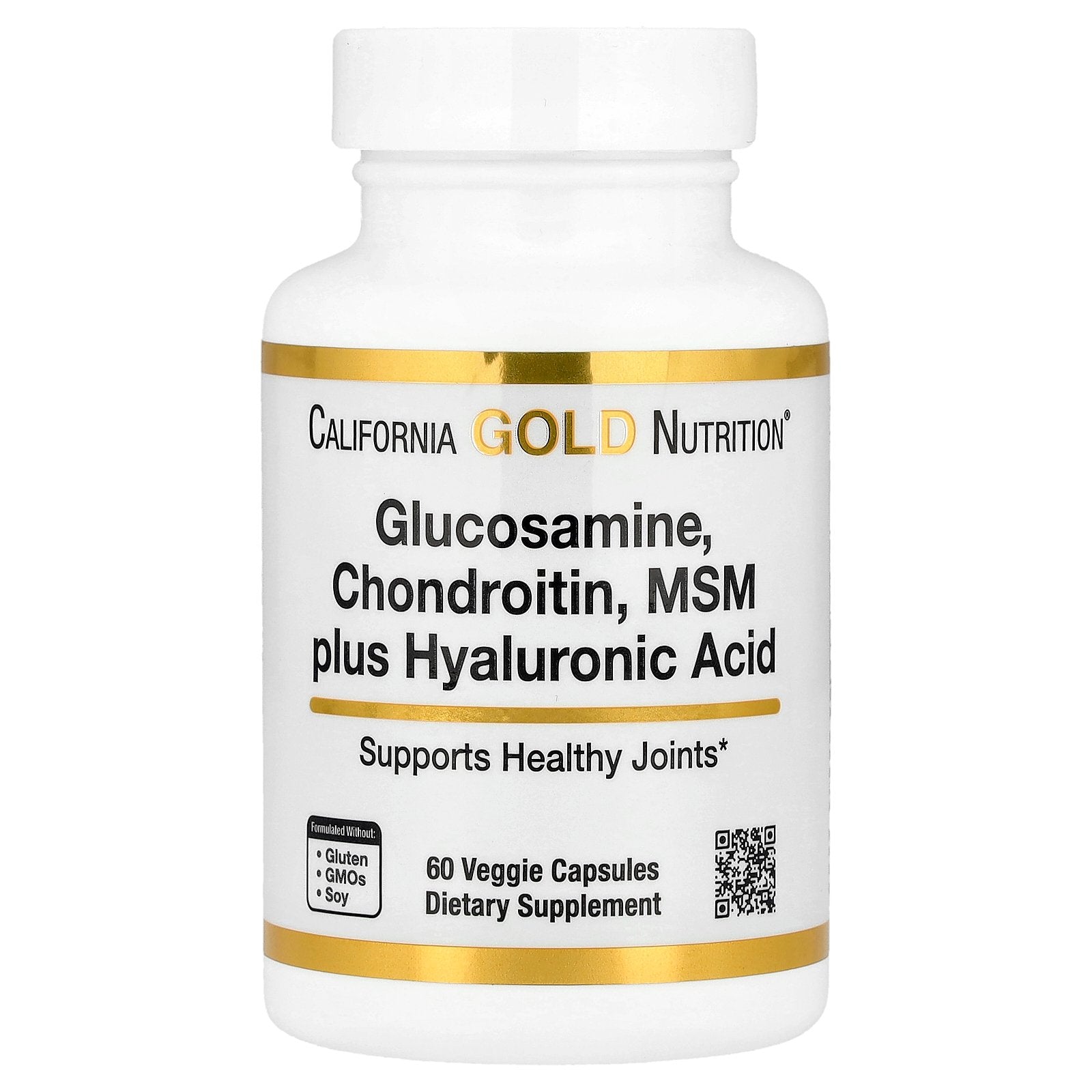 California Gold Nutrition, Glucosamine, Chondroitin, MSM plus Hyaluronic Acid, 60 Veggie Capsules