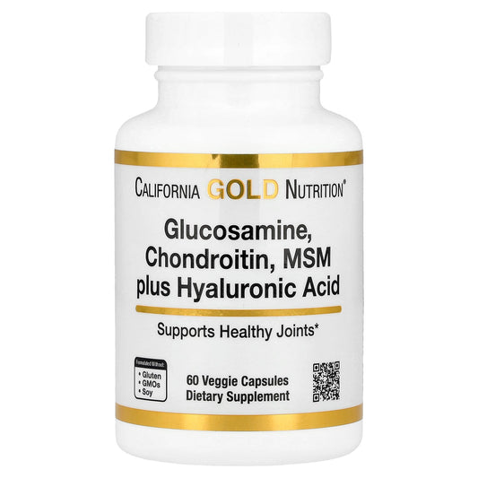 California Gold Nutrition, Glucosamine, Chondroitin, MSM plus Hyaluronic Acid, 60 Veggie Capsules