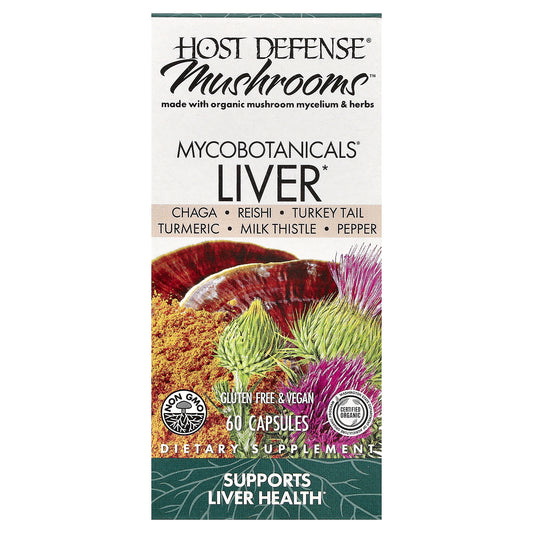 Host Defense, Mushrooms™, MycoBotanicals®, Liver, 60 Capsules