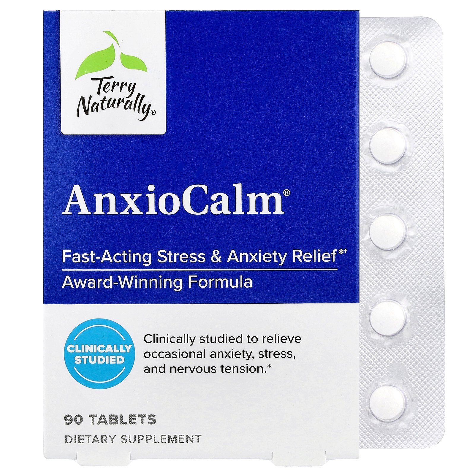 Terry Naturally, AnxioCalm®, 90 Tablets (20 mg per Tablet)