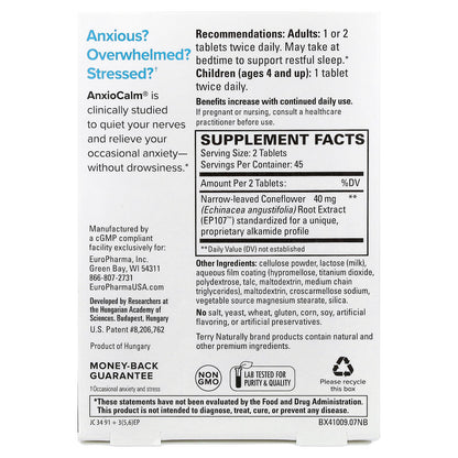 Terry Naturally, AnxioCalm®, 90 Tablets (20 mg per Tablet)