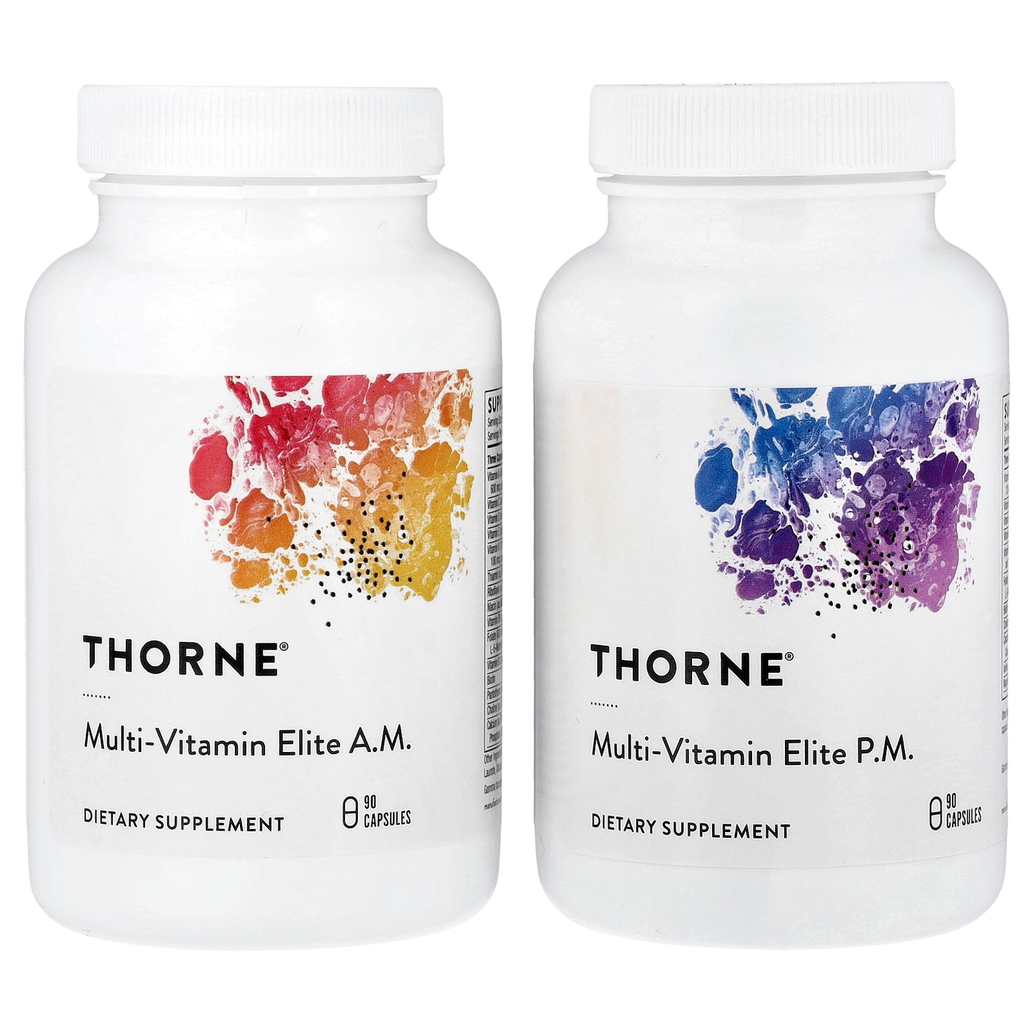 Thorne, Multi-Vitamin Elite, A.M. & P.M., 2 Bottles, 90 Capsules Each