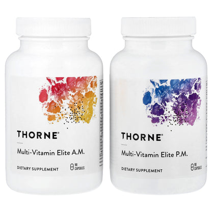 Thorne, Multi-Vitamin Elite, A.M. & P.M., 2 Bottles, 90 Capsules Each