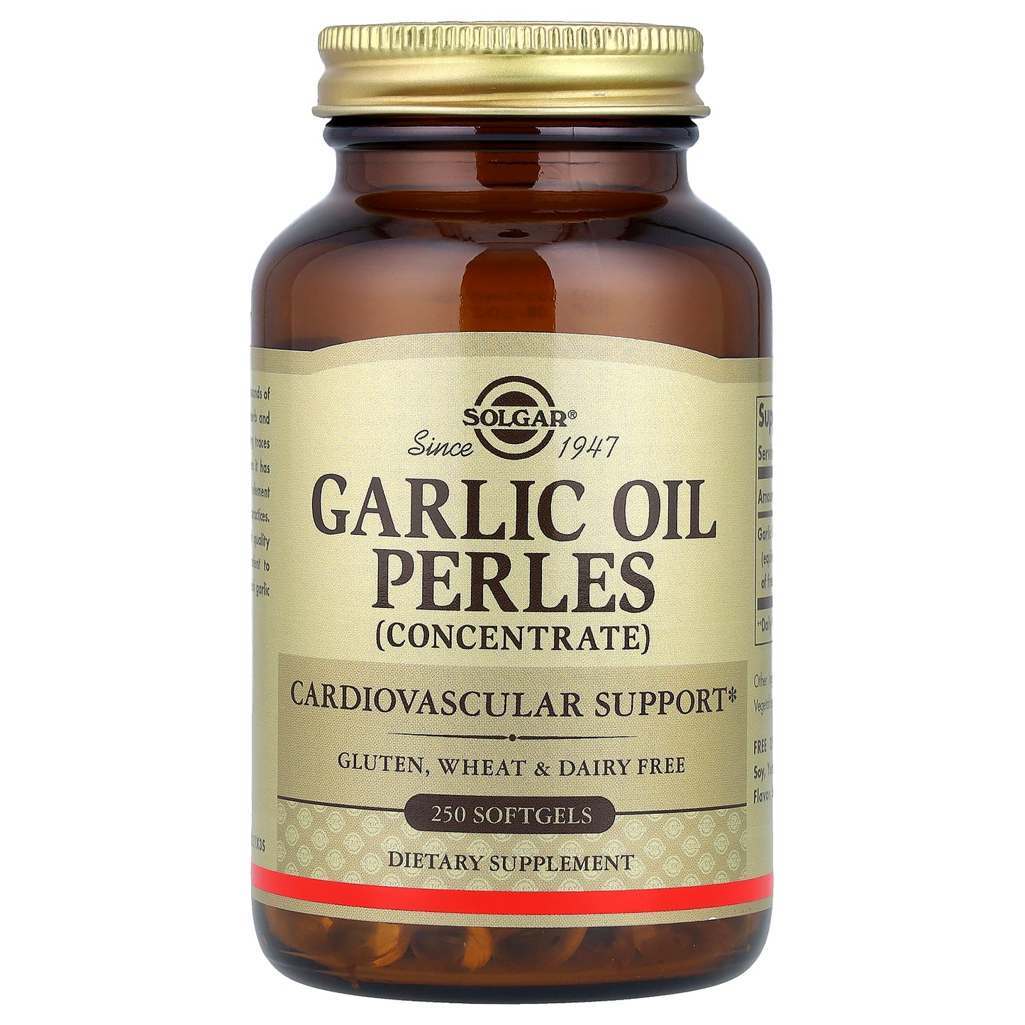 Solgar, Garlic Oil Perles, Concentrate, 250 Softgels (1 mg per Softgel)