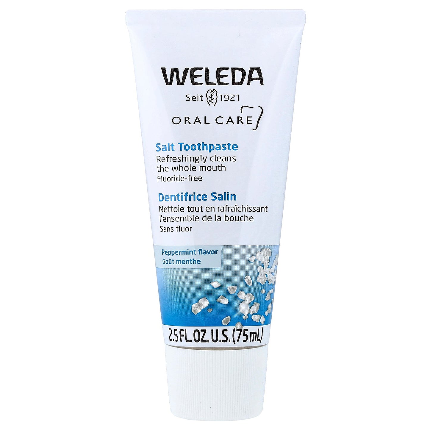 Weleda, Oral Care, Salt Toothpaste, Fluoride Free, Peppermint, 2.5 fl oz (75 ml)
