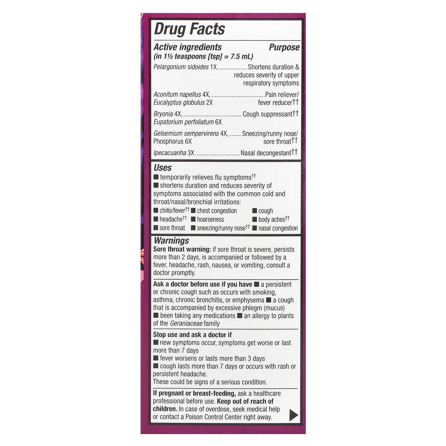 Nature's Way, Umcka®, Cold + Flu Relief, Ages 6+, Berry, 4 fl oz (120 ml)