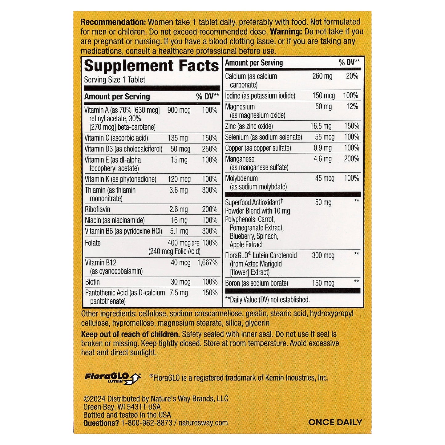 Nature's Way, Alive!® Women's 50+ Complete Multivitamin, 50 Tablets