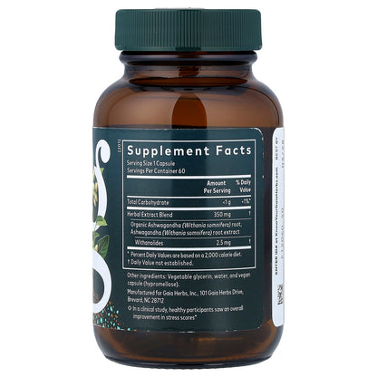 Gaia Herbs, Ashwagandha Root, 60 Liquid Phyto-Caps®
