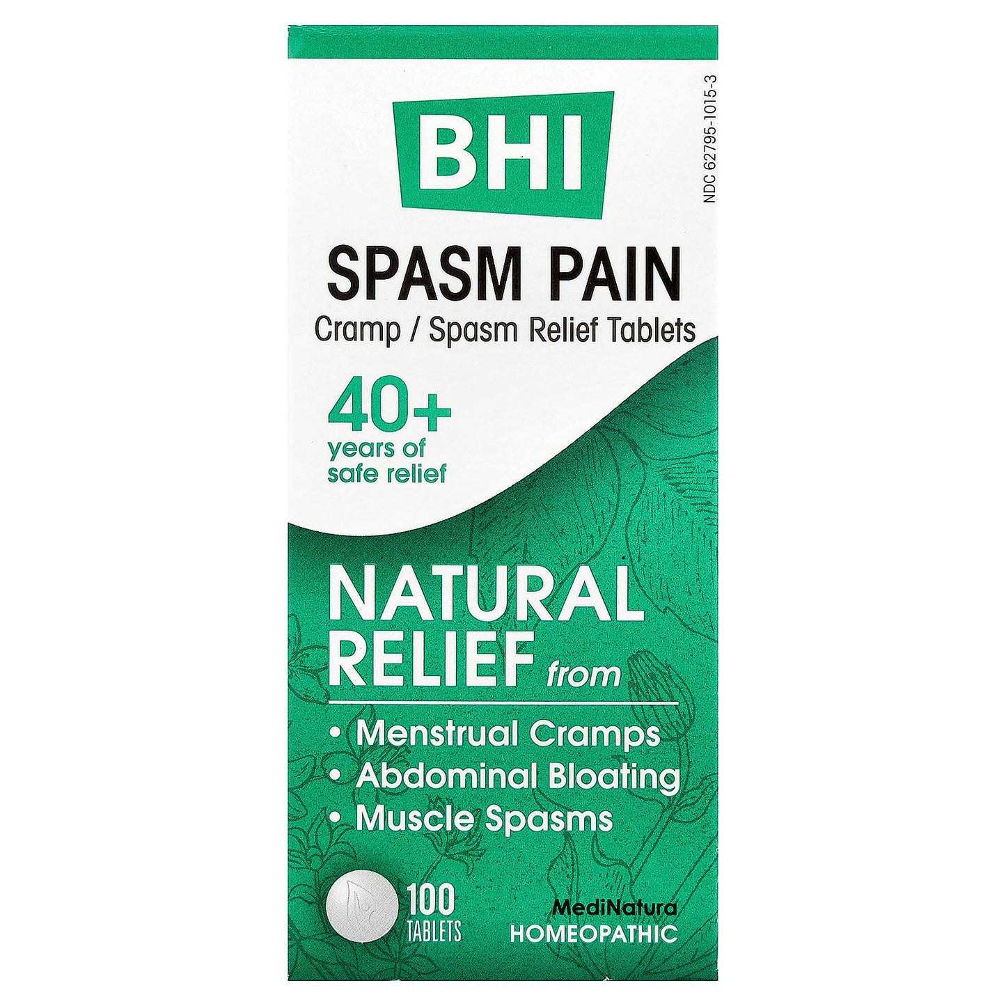 MediNatura, BHI, Spasm Pain, 100 Tablets