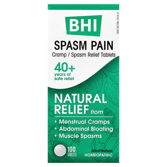 MediNatura, BHI, Spasm Pain, 100 Tablets