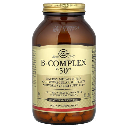 Solgar, B-Complex "50", 250 Vegetable Capsules