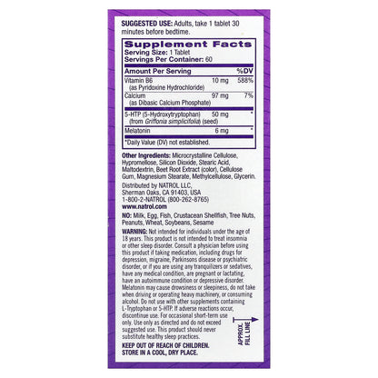 Natrol, Melatonin + 5-HTP, Time Release, 60 Bi-Layer Tablets
