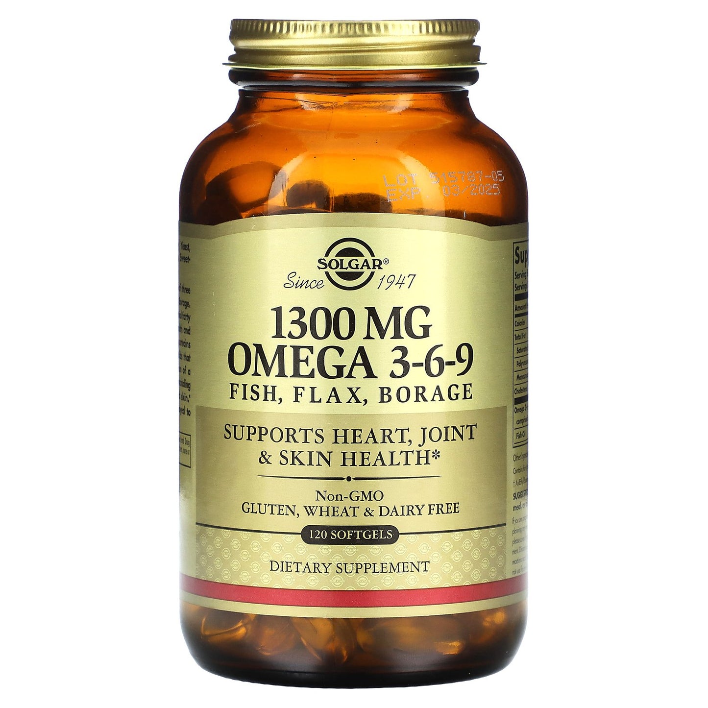 Solgar, Omega 3-6-9, 1,300 mg, 120 Softgels