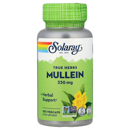 Solaray, True Herbs, Mullein, 330 mg, 100 VegCaps