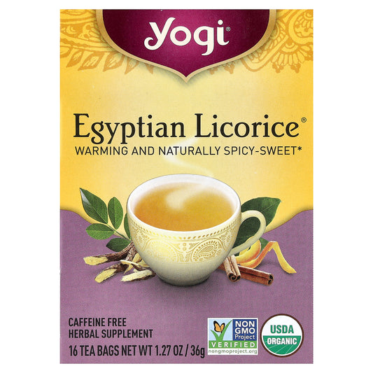 Yogi Tea, Egyptian Licorice®, Caffeine Free, 16 Tea Bags, 1.27 oz (36 g)