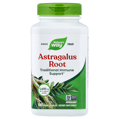 Nature's Way, Astragalus Root, 180 Vegan Capsules (470 mg per Capsule)