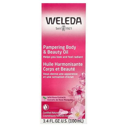 Weleda, Pampering Body & Beauty Oil, Wild Rose Extracts, 3.4 fl oz (100 ml)