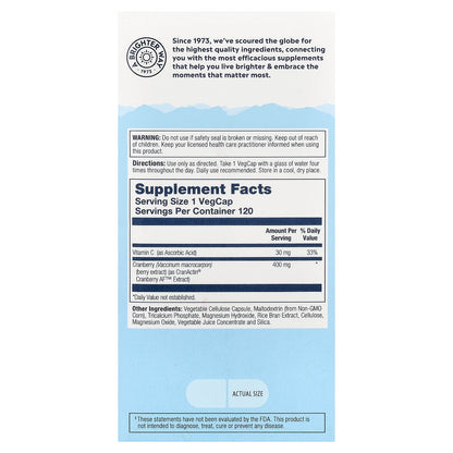 Solaray, CranActin®, Urinary Tract Health, 120 VegCaps