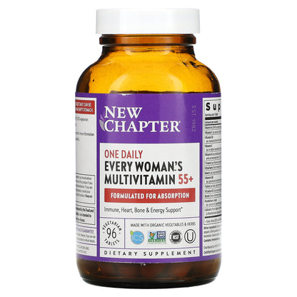 New Chapter, Every Woman's One Daily 55+ Multivitamin, 96 Vegetarian Tablets