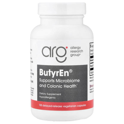 Allergy Research Group, ButyrEn®, 100 Delayed-Release Vegetarian Capsules (200 mg Per capsule)