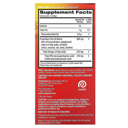 Schiff, MegaRed, Omega-3s Fish Oil, Vanilla, 800 mg, 80 Softgels