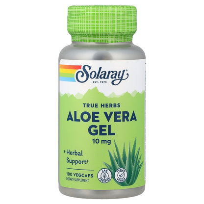 Solaray, True Herbs, Aloe Vera Gel, 100 VegCaps